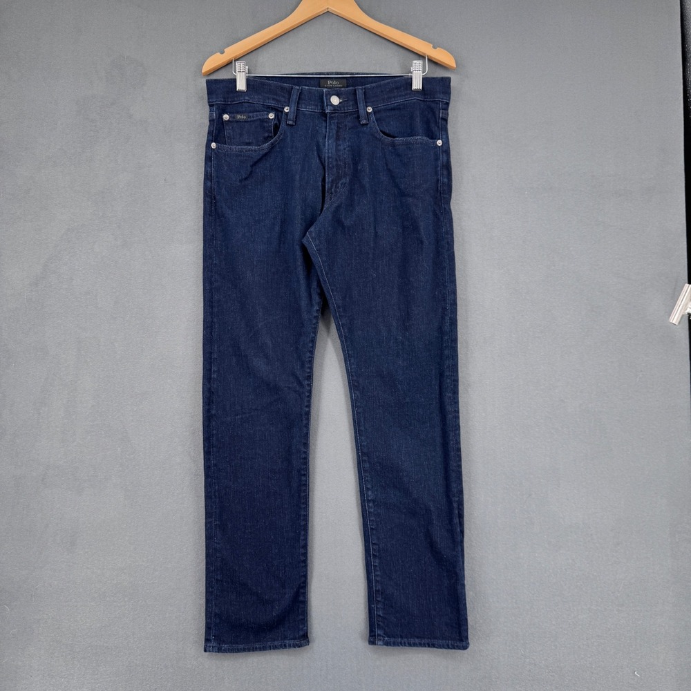 Polo Ralph Lauren Jeans Mens 32x30 Indigo Blue Dark Wash Sullivan Slim Americana